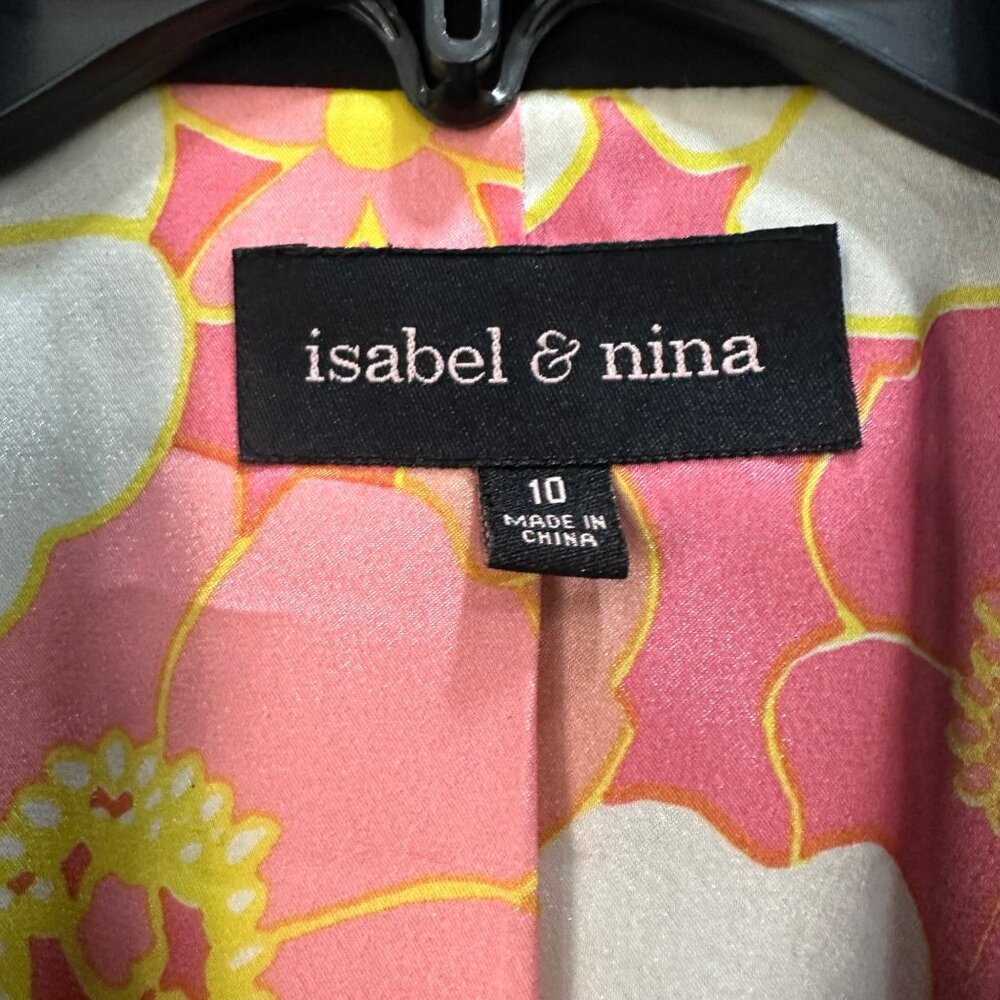 ✨✨✨Sz 10 Women's Isabel & Nina Black suit jacket Blazer 2 button front 2 pockets - Picture 4 of 7